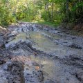 
              Дорожное покрытие местами немного нарушено грунтовыми водами. Поэтому до водопадов добираются лишь не брезгующие испачкать машину или протопать почти два километра пешком. Сия дистанция сурово отпугивает боящихся похудеть
              соотечественников, посему на водопадах чисто и безлюдно.
            