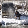 
              Вот так и рубили дорогу. С помощью топора и какой-то матери. 
            